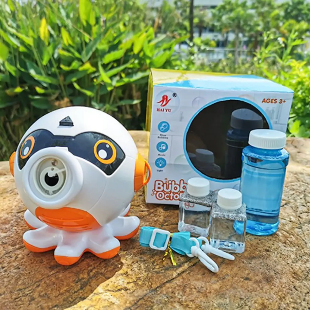 M&aacute;quina de burbujas autom&aacute;tica para ni&ntilde;os, m&aacute;quina de burbujas de dibujos animados para exteriores con m&uacute;sica y luz, regalos para ni&ntilde;os-2