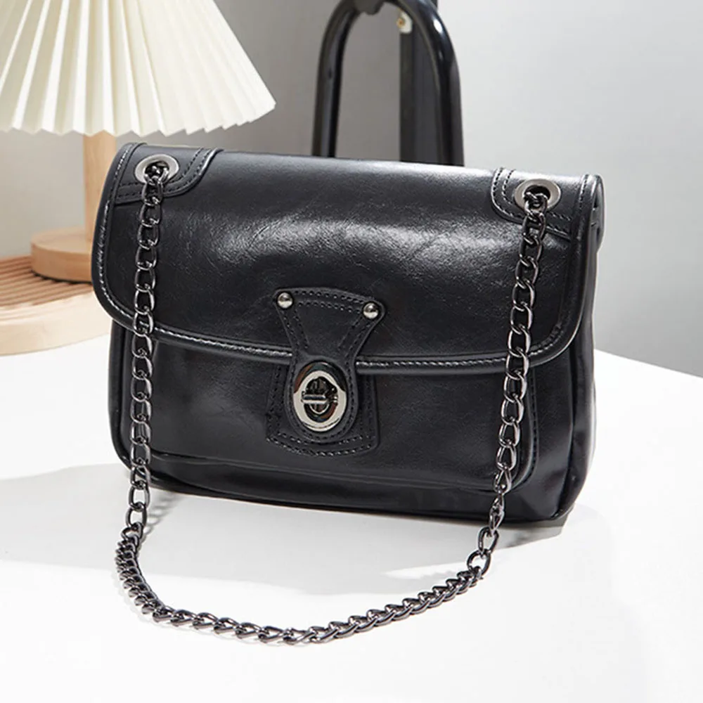 

Women's Messenger Bags 2021 New Fashion Shoulder Bags Chain Mini Square Bags Solid Color Pu Leather Bags Designer Brand Bags