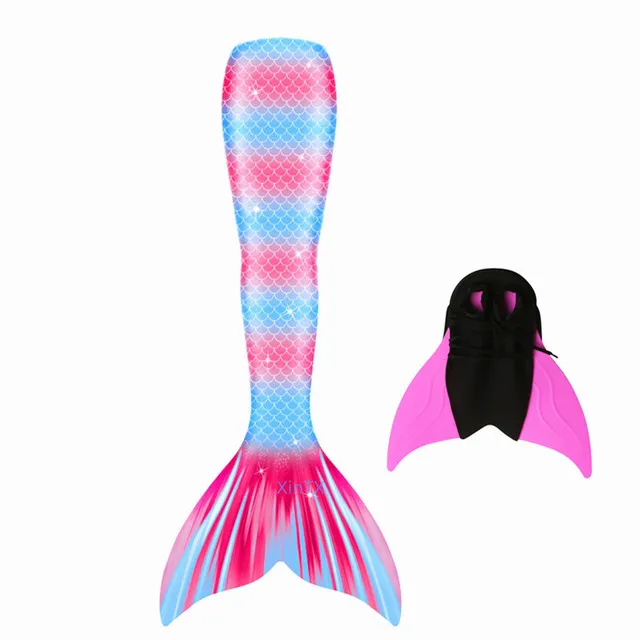 2021 NEW!Adult Kids Mermaid Tails With Monofin Swimsuit for Girls Women Bikini Bathing Suit Costume Swimmable | Тематическая одежда
