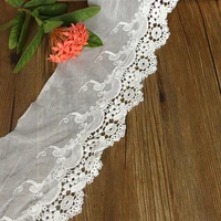 1yardslot12cm white mesh embroidery lace ribbon dress lace needlework sewing lace fabric sewing accessories lace trims
