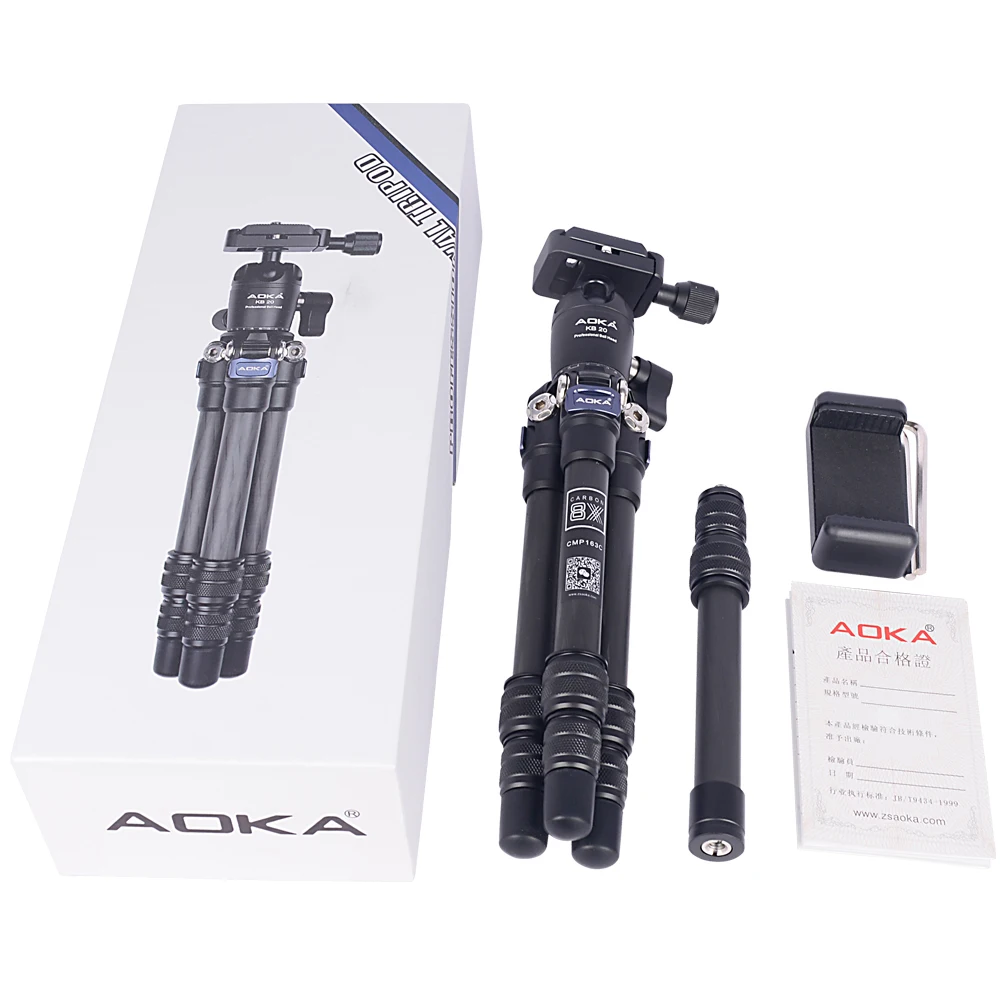 AOKA CMP163C Профессиональный портативный дорожный штатив из углеродного волокна для