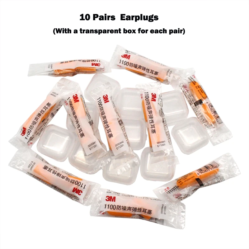 10 пар/лот одноразовые мягкие поролоновые затычки для ушей защиты слуха Шум