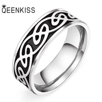 qeenkiss rg828 2022 fine jewelry wholesale fashion new man boy birthday wedding gift crossover titanium stainless steel ring 1pc