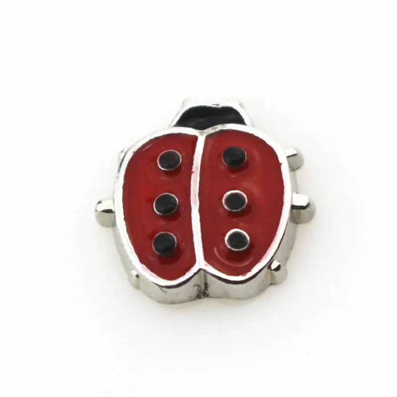 20 штук плавающих подвесок-божьих коровок подходят для ожерелья-медальона и ожерелья с улитками и насекомыми.