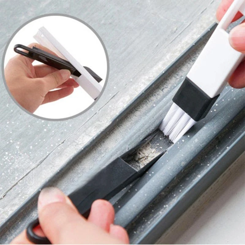 3pcs Keyboard Brush Corner Dust Brushes With Dustpan Kitchen Doors Windows Crevice Groove Cleaning Window Cleaner | Дом и сад