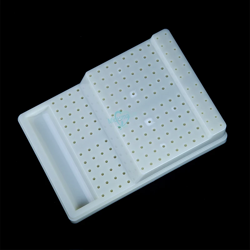 

168 hole Dental burs holder RA - FG Bur Block Holder Station with Lid Plastic Holds burs holder