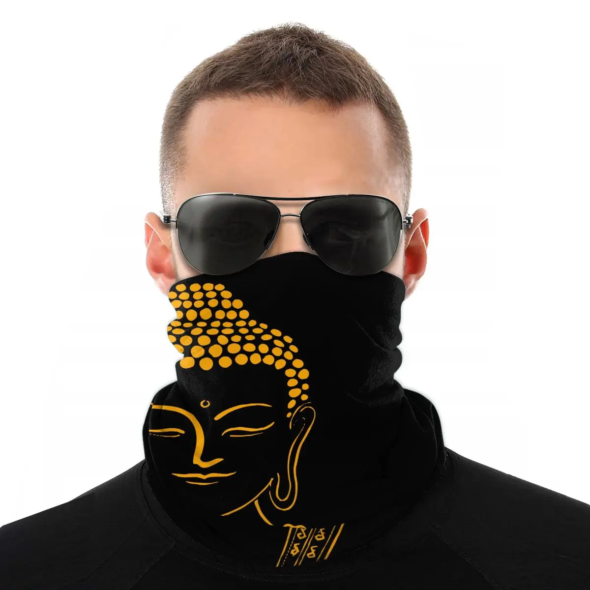 

Meditation God Scarves Half Face Mask Men Women Halloween Tube Scarf Tubular Bandana Dustproof Headband Biking Hiking