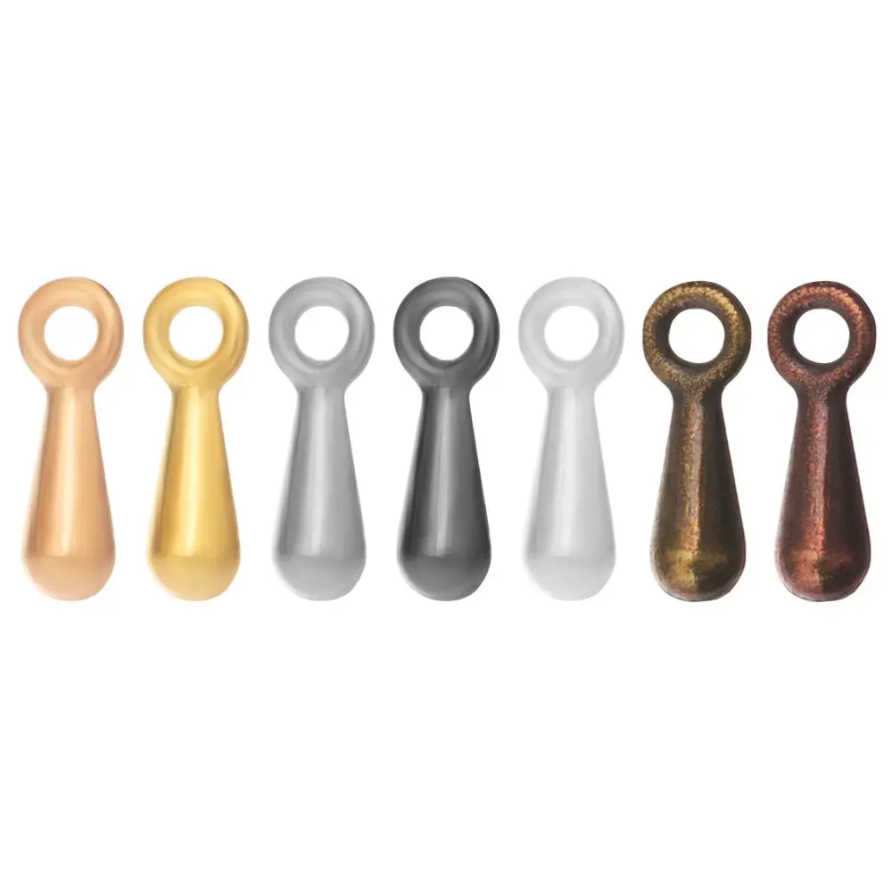 

200 шт./лот 27 мм золотые медные бусины в форме капли воды для «сделай сам» удлинитель цепи подвески ювелирные изделия фурнитура Аксессуары 2021 ...