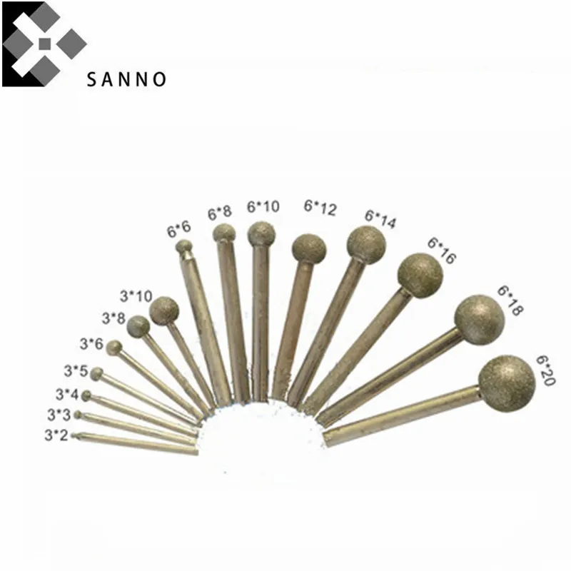 20 шт. инструменты для резьбы по шарикам с гальваническим покрытием алмазная