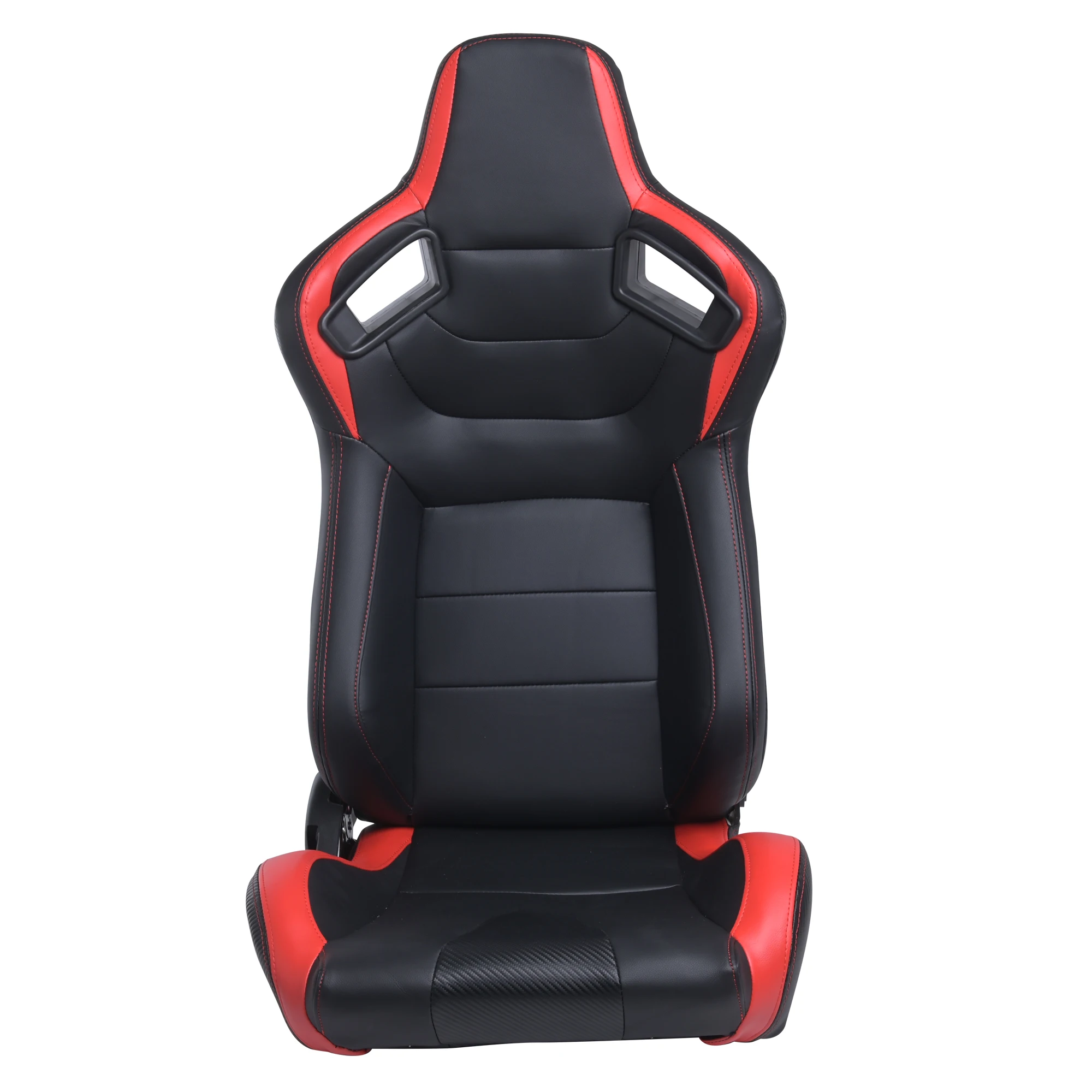 Epman 2 x откидной черный + красный прошивка ПВХ Кожаное автомобильное сиденье