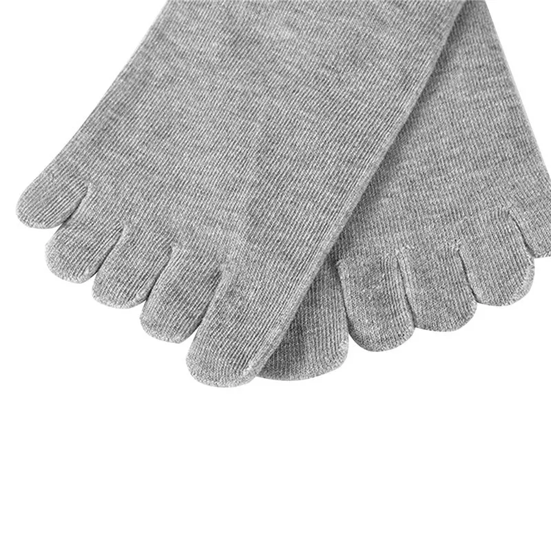 

3 Pairs/Lot Women Men Cotton Toe Socks Autumn and Winter Adults Solid Color Breathable Stink Prevention Hosiery 2020