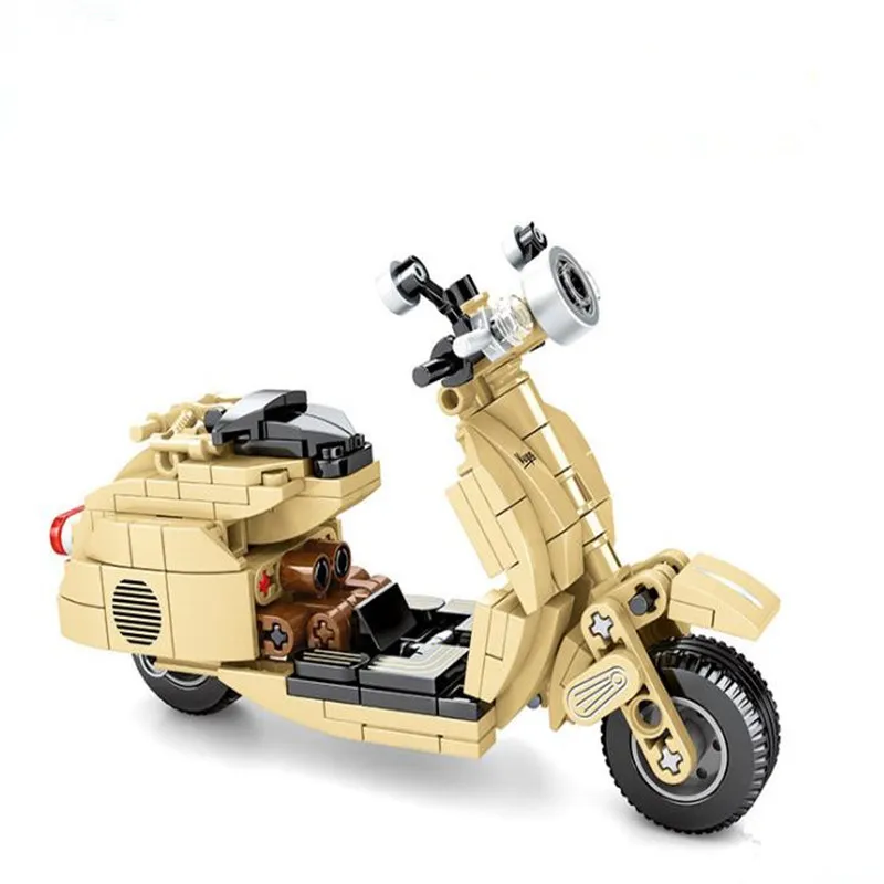 

New High-tech Classic Pedal Motorcycle Model Building Blocks DIY City Motorbike Educational Brick Toys for Children