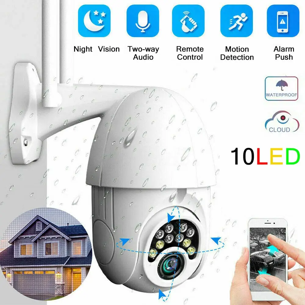 

Беспроводная купольная IP-камера 1080P с Wi-Fi, уличная камера видеонаблюдения с двухсторонним аудио и CCTV, сетевая камера видеонаблюдения, мобиль...