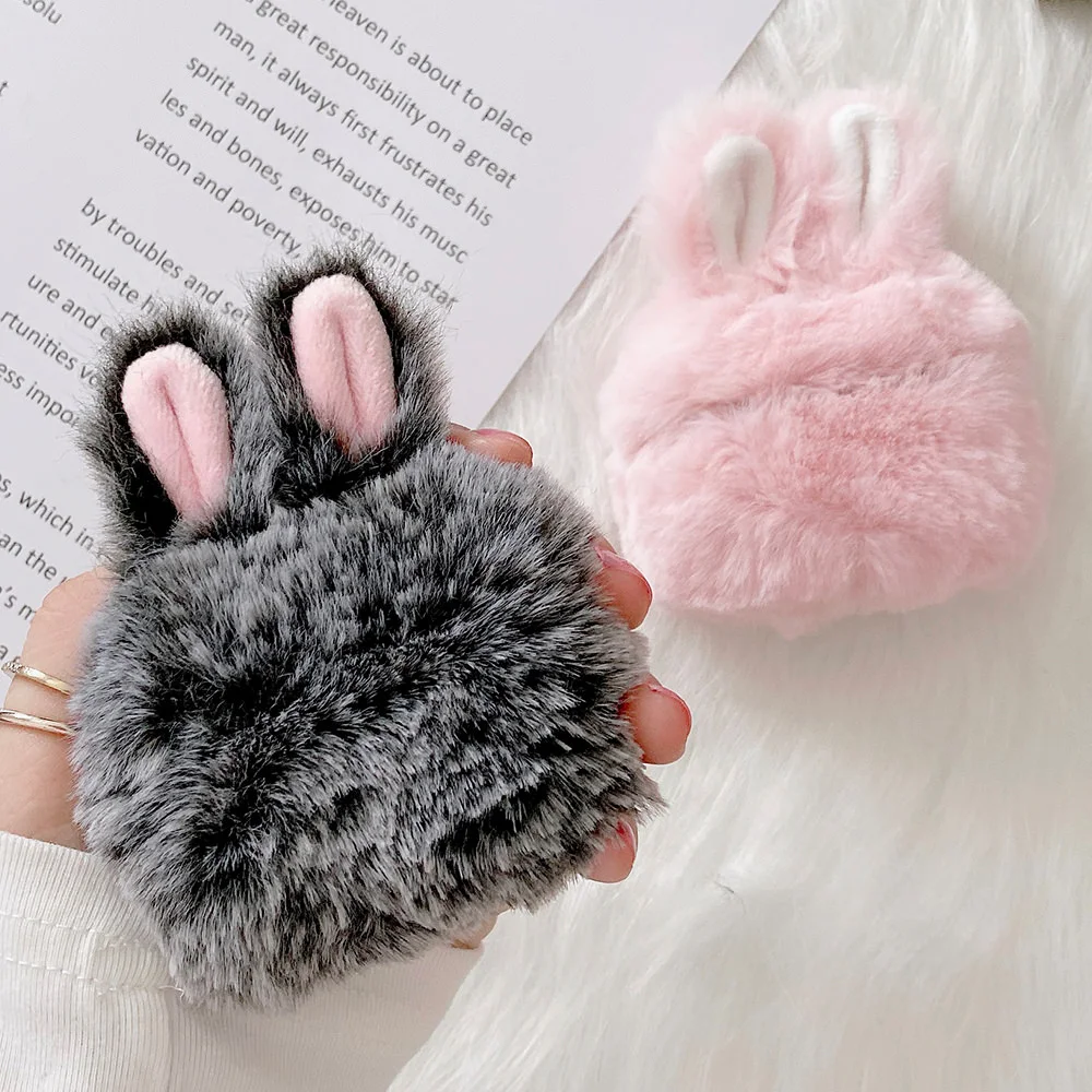 

Cartoon rabbit Earphone Cover for Apple AirPods Pro3 Bluetooth Wireless Headphone Case for Airpods Pro 3 Fur Earbuds Accessories