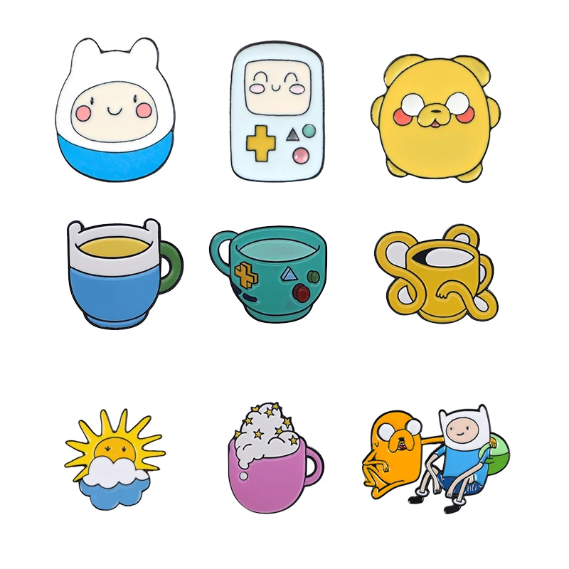 

Cartoon TV Show Pins Cup Princess Cute Funny Enamel Brooches Pin Gift For Children Kids