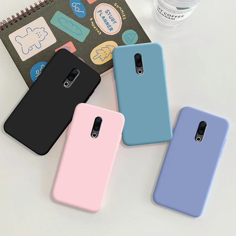 

Case For Meizu 16x Case Soft TPU Silicone Case Solid Color Protective Phone Shell For Meizu 16x Back Cover Cases