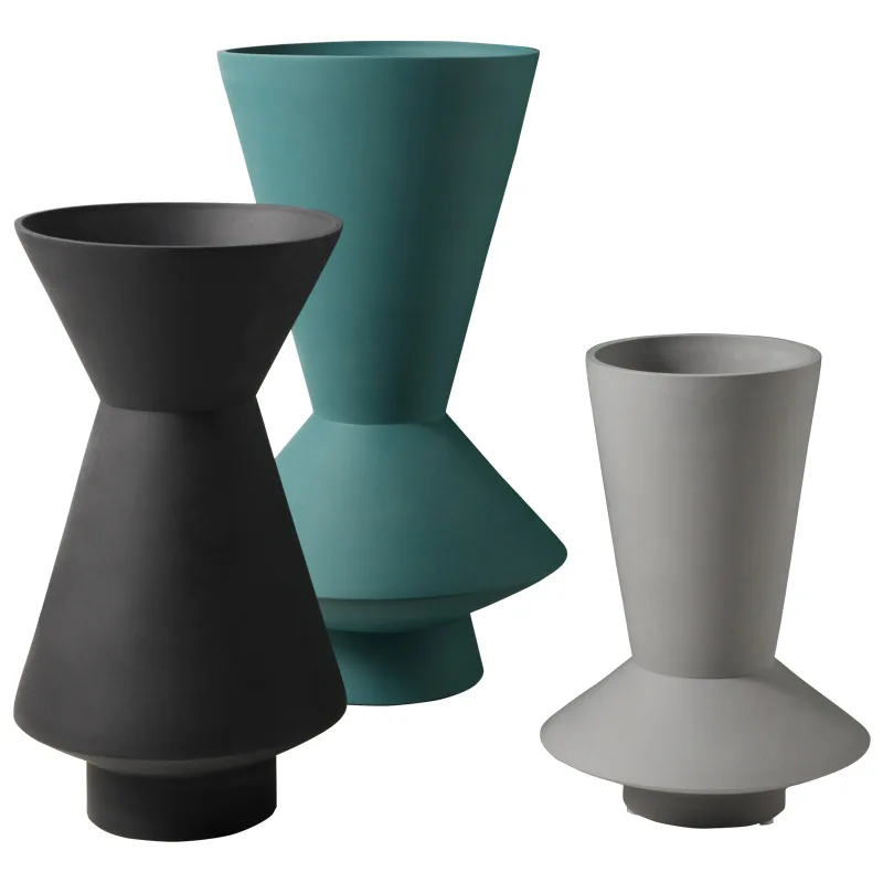 

Ceramic Vase Geometric Round Flower Vase Flower Arrangement Hydroponic Living Room Furnishings Home Decoration