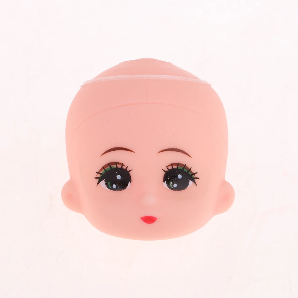 

10pcs Big Eyes Baby Doll Head Bald Head Sculpt For Mini Keychain Doll Custom