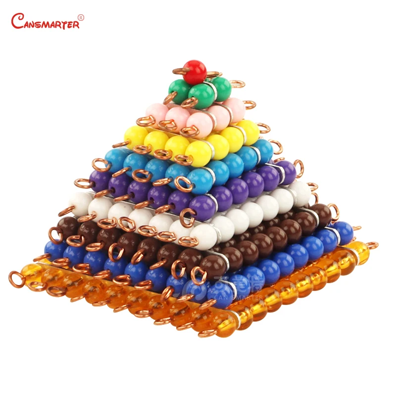 Математика Монтессори комплекты Checker бисер цепи развивающие игрушечная коробка