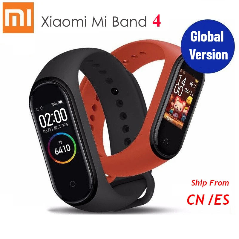 Умный Браслет Xiaomi Mi Band 4 цветной AMOLED монитор сердечного ритма фитнес трекер