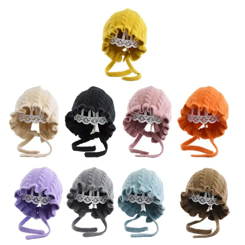 

Princess Baby Girls Knit Winter Warm Hat Newborn Bonnet Enfant Hats Kids Cap
