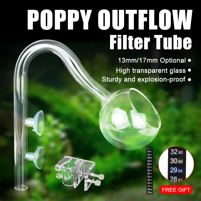 Фильтр для аквариума Popy Лилия труба отток бак канистра завод стеклянная с 2 шт