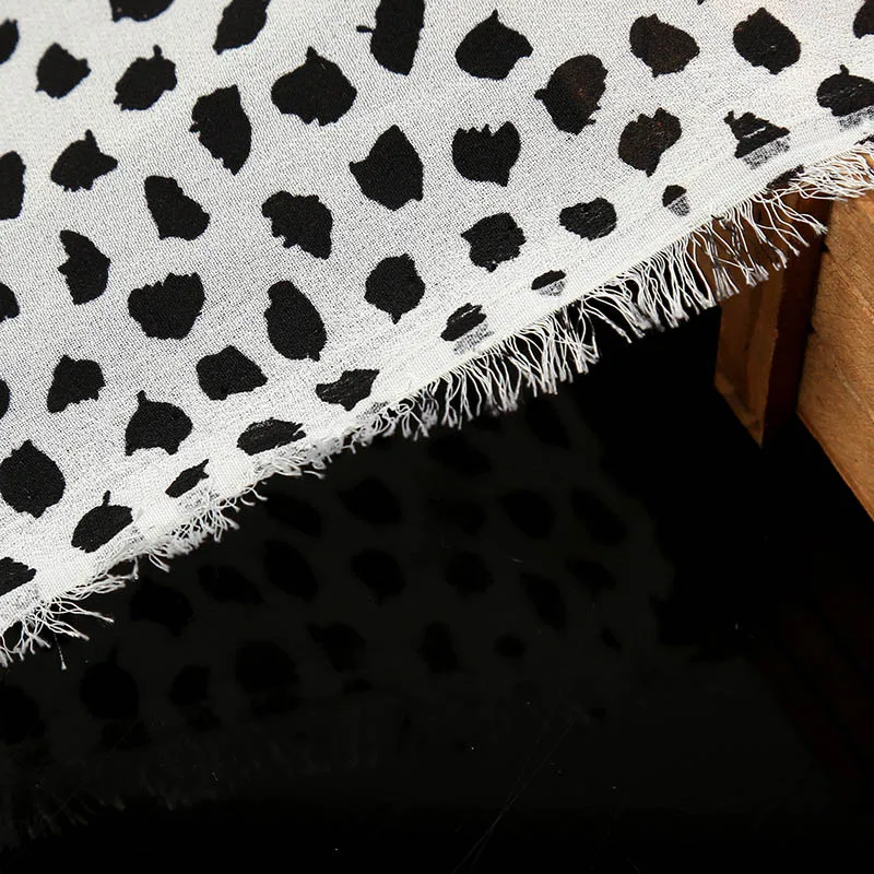 Парижский жемчуг шифоновая ткань с принтом креп точечная печатная ткань|Ткань| |