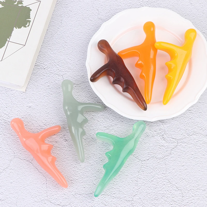 

Resin Beeswax T-Shaped Thumb Massage Cone Body Massage Tool Triangle Acupuncture Stick Meridian Tool Deep Muscle Relax Massage