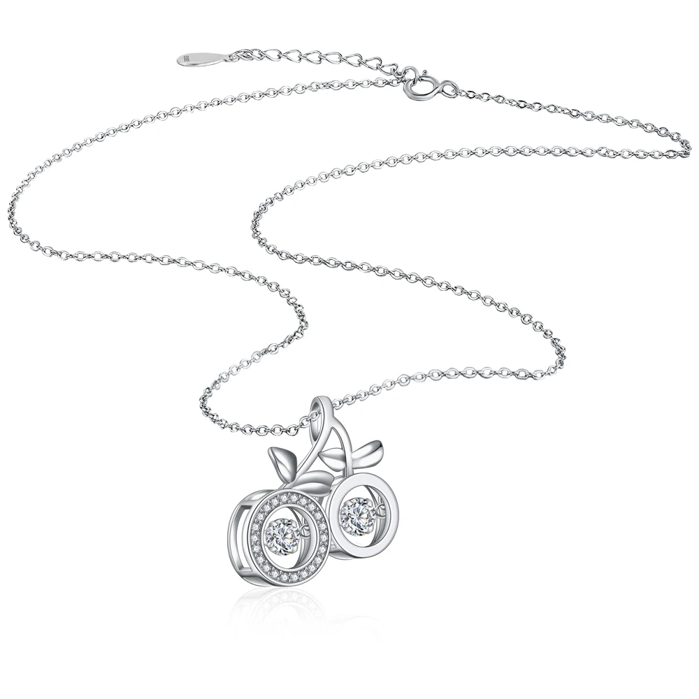 Женское ожерелье из серебра 100% пробы с цирконом|Ожерелья| |
