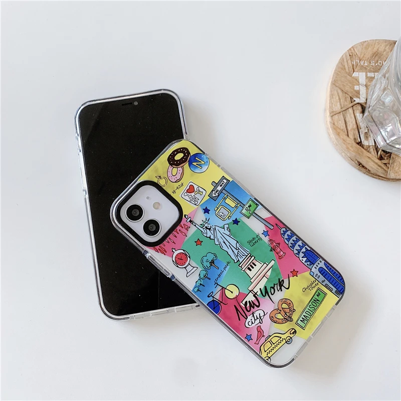 Чехол-накладка для iphone 12 Mini 11 Pro Max 7 8 Plus X XR XS SE прозрачный из мягкого силикона |