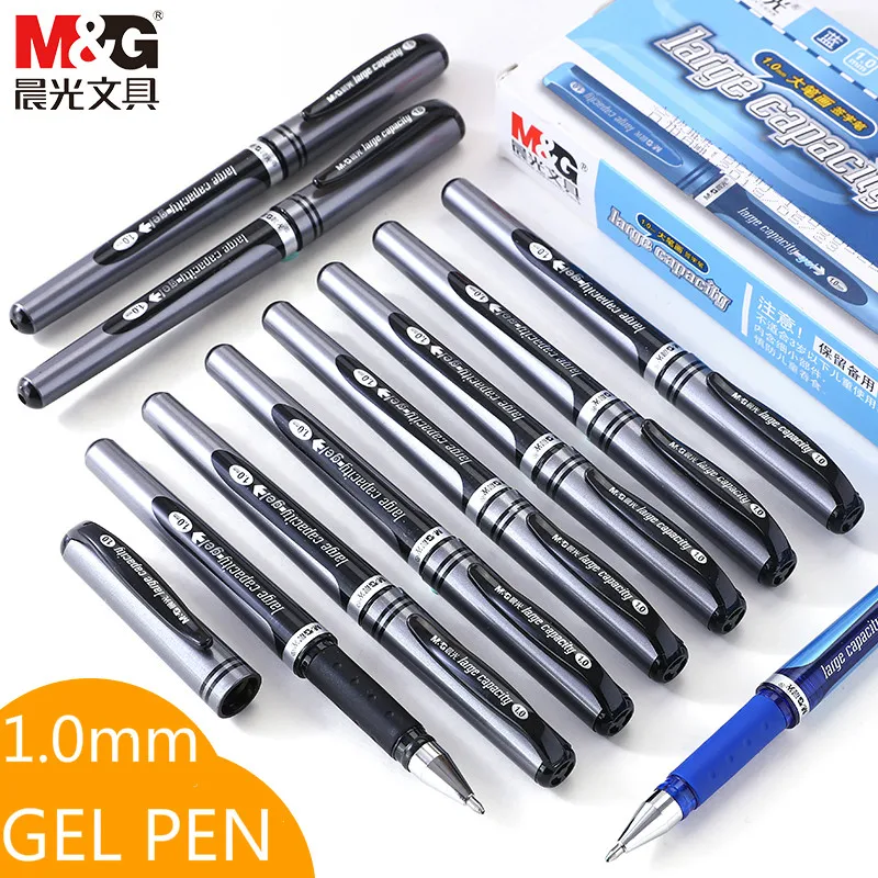 

4/6/12PCS M&G AGP13604 Gel Pen 1.0mm Large Strokes Thick Tip Signing Pen Black Blue Red