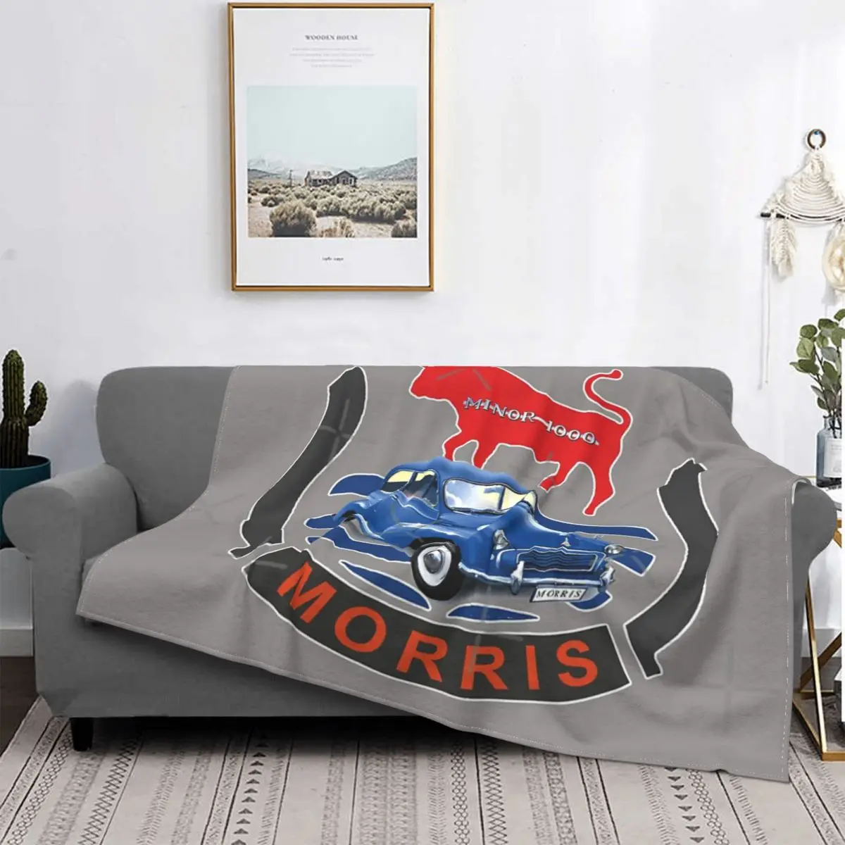 

Morris Minor-colcha a cuadros para cama, manta de playa a cuadros de Anime, 1000