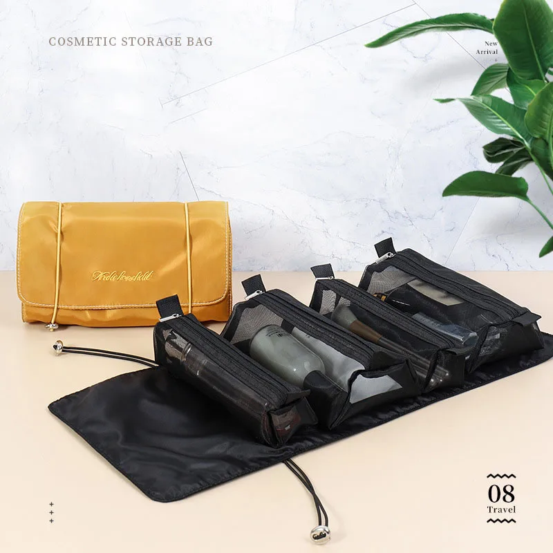 

Folding Portable Travel Wash Bag Makeup Storage Toiletry 4 Detachable In