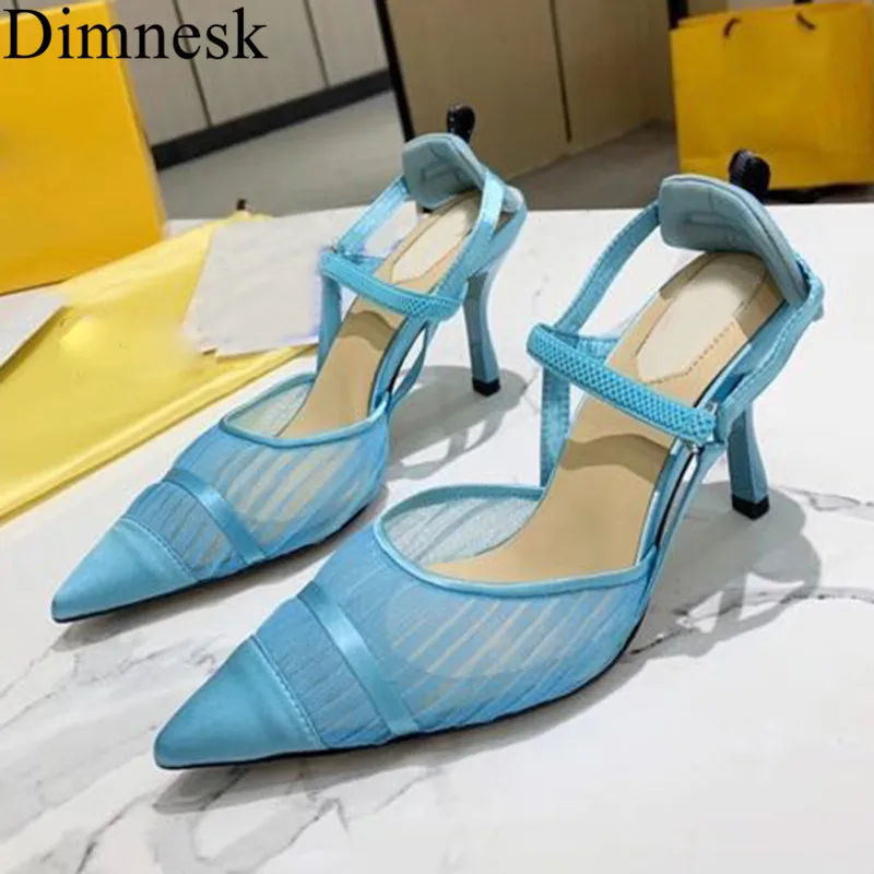 

С Острым носком; Из пряжи и тюля; Туфли-лодочки на высоком каблуке; Женские туфли на низком ходу с украшение в виде пряжки, из кусков, Эластичн...