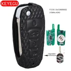 Кожаный чехол KEYECU обновленный дистанционный ключ 4 кнопки для Ford Edge Escape Focus 315 МГц 4D63 80bit FCC: OUCD6000022