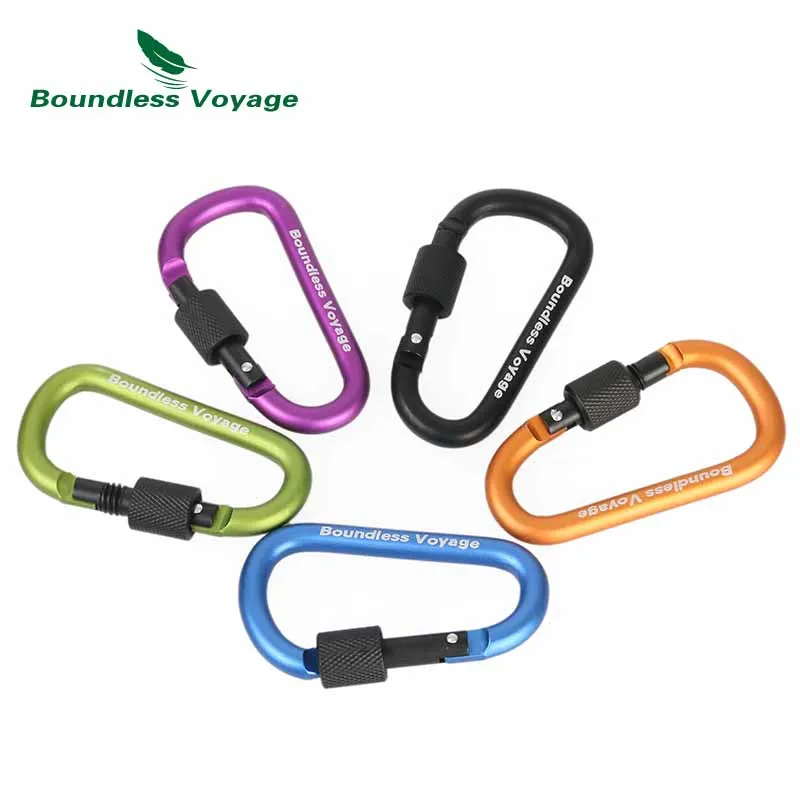 Алюминиевый карабин Boundless Voyage для кемпинга рюкзака пряжка зажим ключей типа D