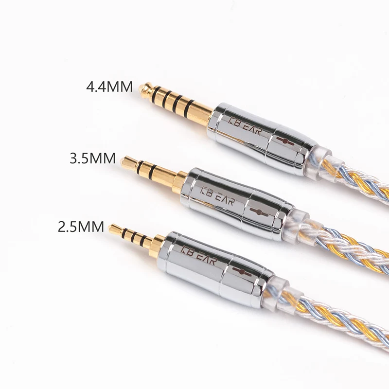 16 ядра Модернизированный посеребренный Медь кабель 2 5/3 5/4 4 мм с MMCX/2pin/QDC TFZ разъем