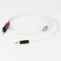 preffair high quality silver plated occ dual 2 5mm plug to 3 5mm headphone cable for hd650 hd600 hd660s earphone upgraded cable