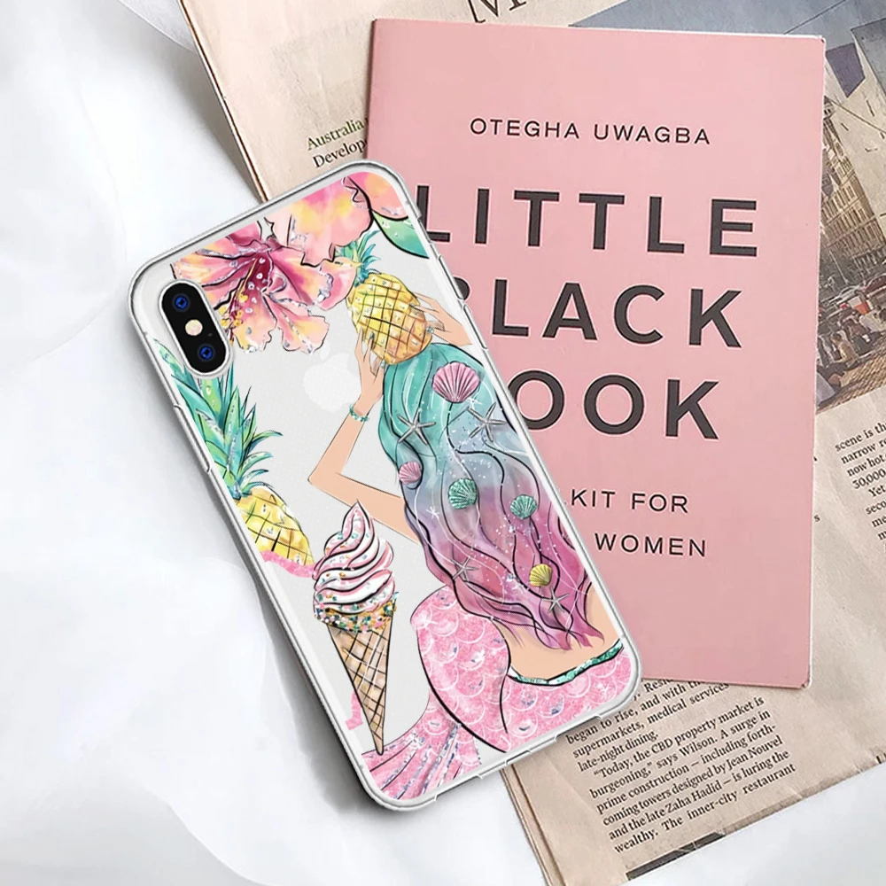 Flowers Plants phone Case For iPhone SE 2020 6S 7 8 Plus X XS Floral Luxury Transparent Cover 11 pro Letter case |
