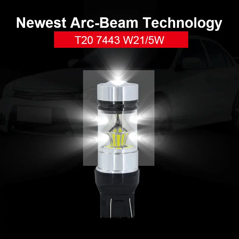 2x T20 7443 W21/5 Вт 1200LM 992 светодиодный фонарь 100 3030 20SMD автомобильный противотуманный
