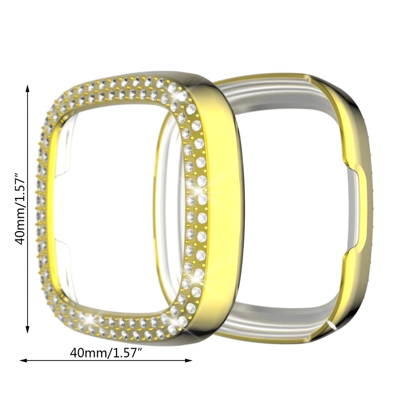 

Protective Tpu Case for fitbit- Versa 3/Sense Watch Screen Protector Anti Shock