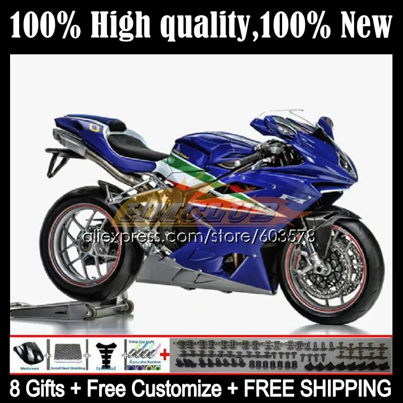 

Body For MV Agusta F4 R312 750S 1000 R 750 1000CC Kit 51CL.23 1000R 312 1078 1+1 2005 2006 MA MV F4 05 06 Fairings gloss blue