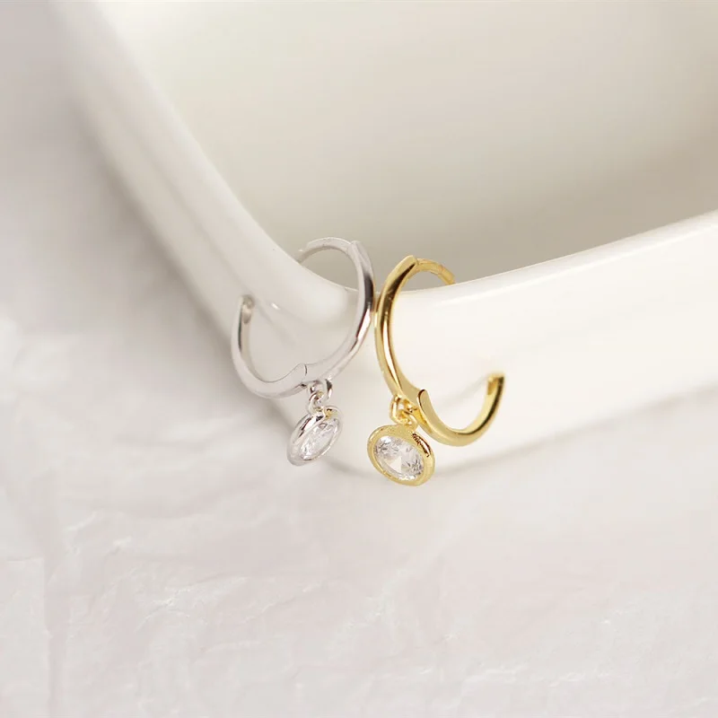 Изысканные 925 стерлингового серебра серьги кольца для женщин и девушек пирсинг