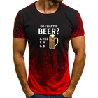 Пивная футболка Мужская гусеница с принтом Креативная готическая одежда 3D-печать Повседневная уличная одежда Meme Рубашка Плюс размер Мужская модная футболка Футболка большого размера