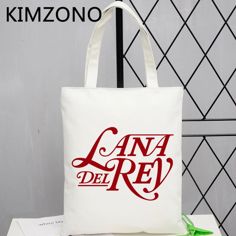 

Lana Del Rey shopping bag bolso cotton bolsas de tela tote handbag shopper bag reusable jute reciclaje foldable sac tissu