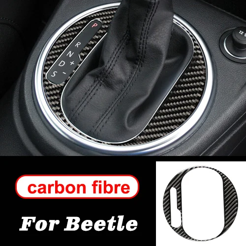 Gear Panel C Аксессуары для volkswagen beetle, внутренняя отделка из углеродного волокна, центральная консоль, дверная панель, рулевое колесо, наклейки для автомобиля, Стайлинг - Название цвета: Gear Panel C