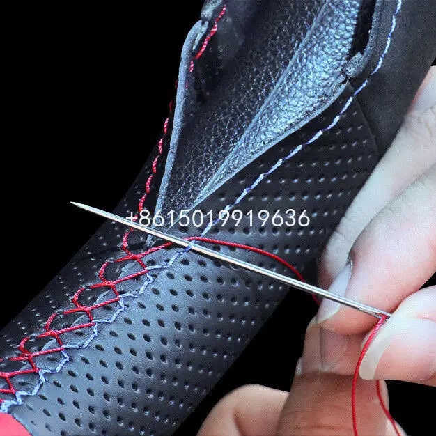 

Black Leather Suede Car Steering Wheel Cover for VOLKSWAGEN Golf Tiguan Passat CC Touran