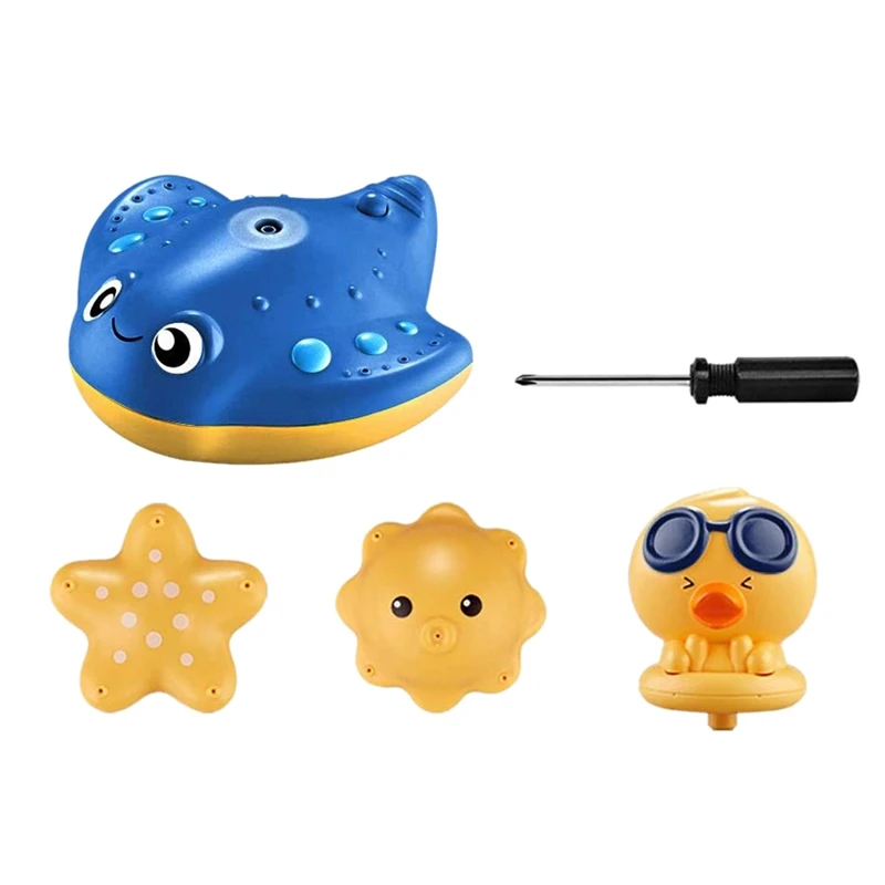 

Baby Bath Toy for Toddler Floating Water Sprinkler Bathtub Swimming Pool Toy with 3 Replaceable Spray Accessories