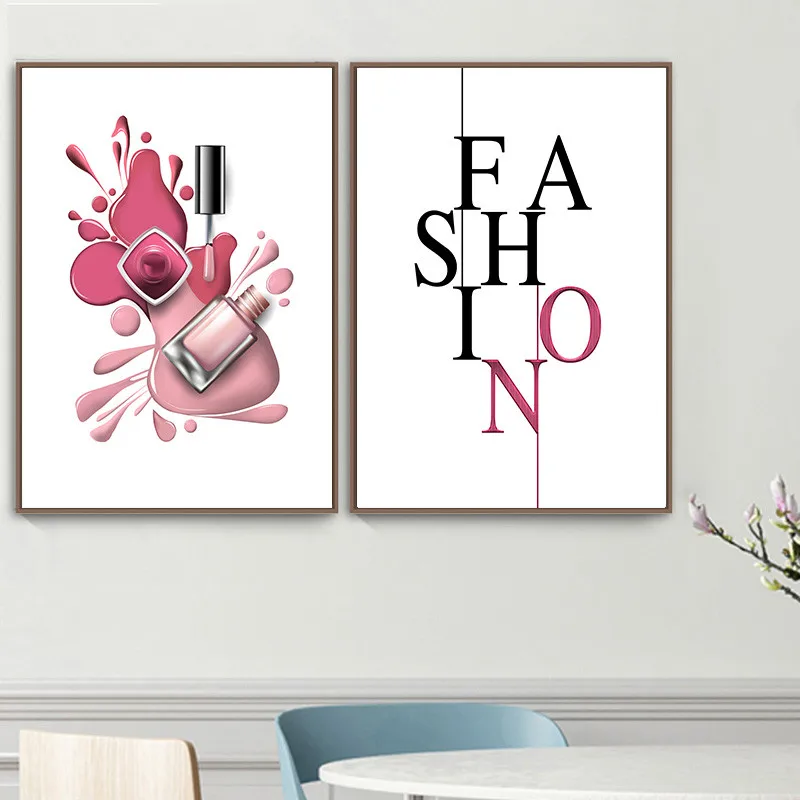 Лак для ногтей настенная Картина на холсте плакаты и принты Современная