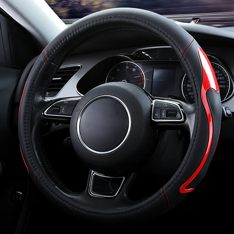 Модный чехол на руль спортивного автомобиля 38 см универсальный нескользящий для